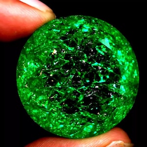 Untreated GIE Certified Flawless 60 Ct Natural Emerald Colombia Loose Gemstone Nice Gift for wedding