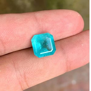 9.20 Ct Natural Paraiba Tourmaline Neon Blue Asscher Cut Loose Gemstone Best Offer For Sale