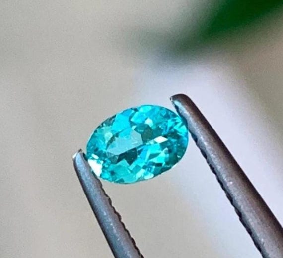 31,65 Ct Gemma Sciolta Di Tormalina Paraiba Verde Neon Blu Rame Naturale - Foto 6