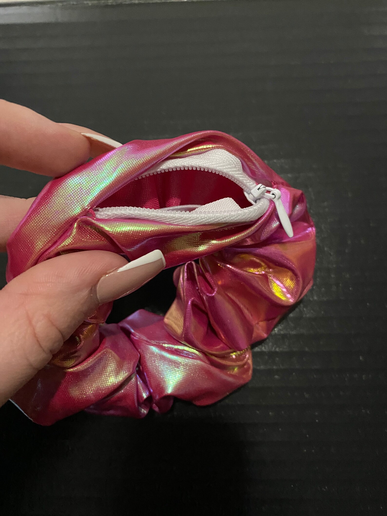 Zip Up Scrunchie Zipper Scrunchies Pocket Scrunchie Zip Etsy