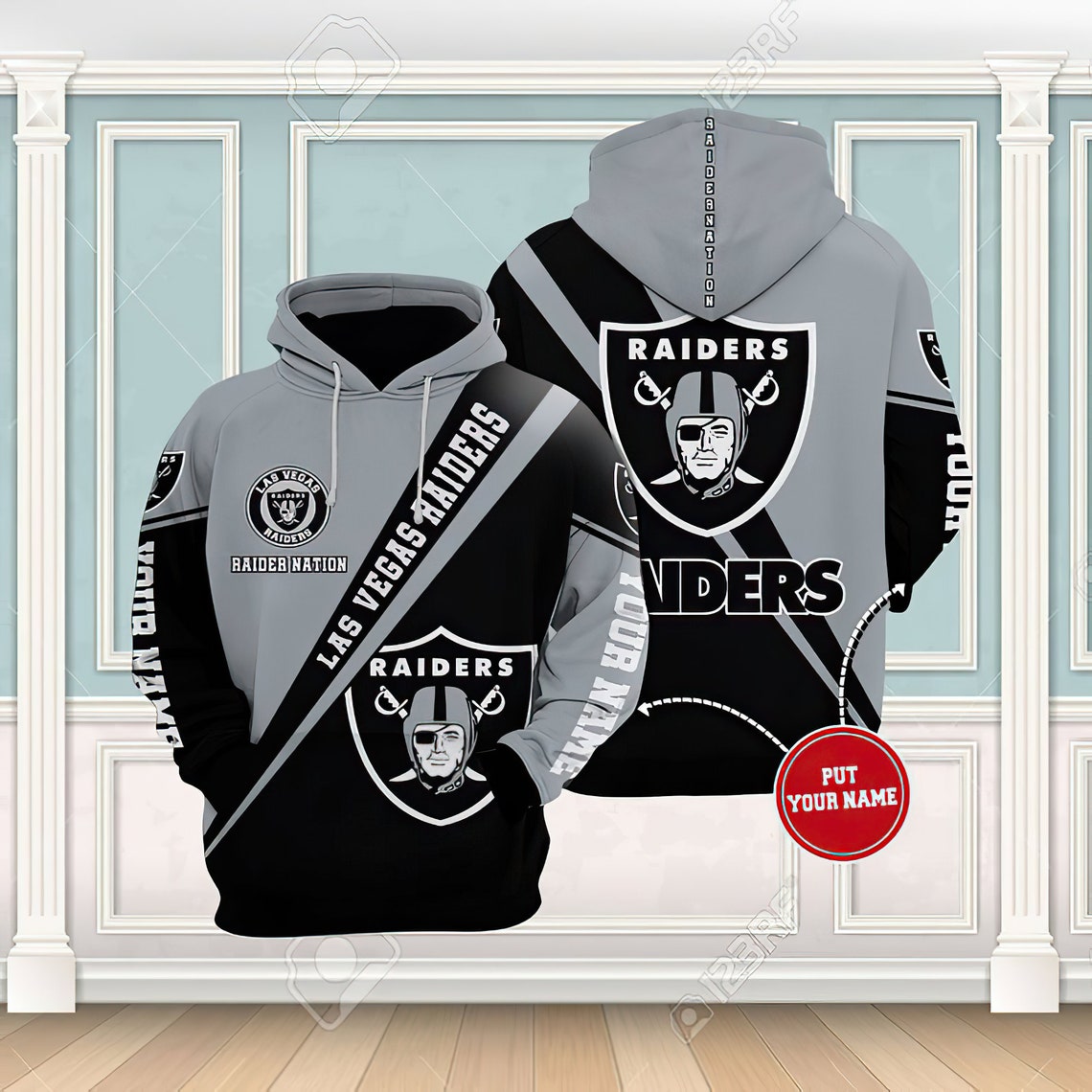 NFL Las Vegas Raiders 3D Hoodie Personalized Name Oakland Etsy