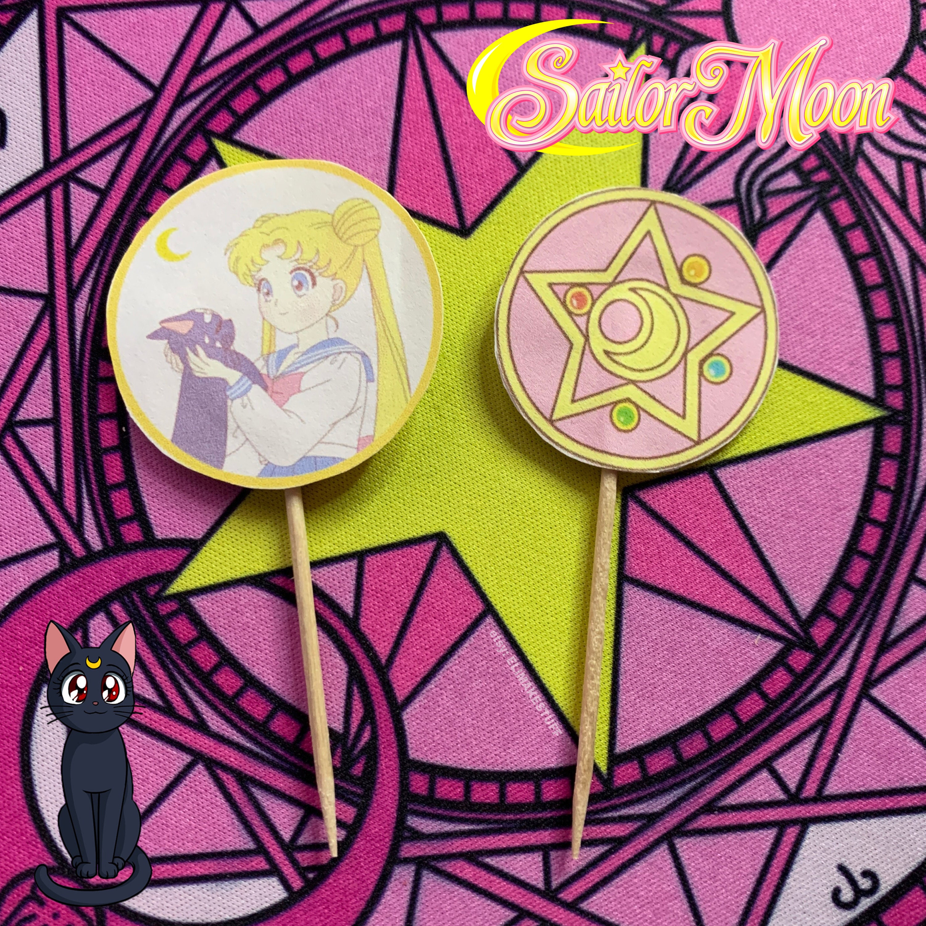 12pc Sailor Moon Cupcake Toppers | Etsy