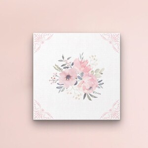 Tela Wall Art Pink Rose Bouquet, acquerello Rose Canvas Wall Art, Wrapped Canvas Floral Wall Art, acquerello rose bouquet wall art