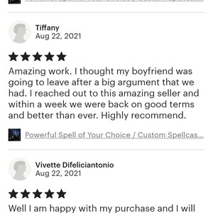 Pu&ograve; includere: Screenshot delle recensioni degli articoli Etsy. I clienti hanno dato al prodotto una valutazione a 5 stelle. Le recensioni menzionano le capacit&agrave; del venditore e la soddisfazione del cliente. Le recensioni sono datate agosto 2021.