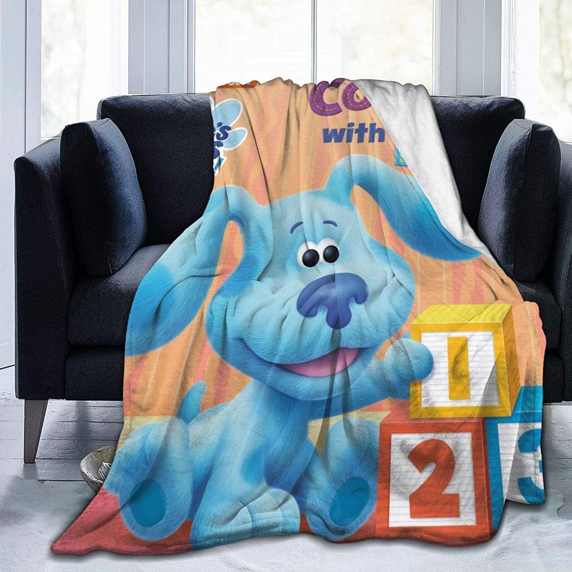 Blues Clues Novelty Blanket Fleece Throw Blankets Super Soft Etsy