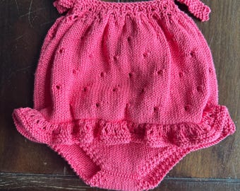 Handknitted summer onesie set for your baby, reborn or silicone baby doll