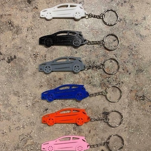 Ford Fiesta ST 3D-geprinte autosleutelhanger cadeau sleutelhanger