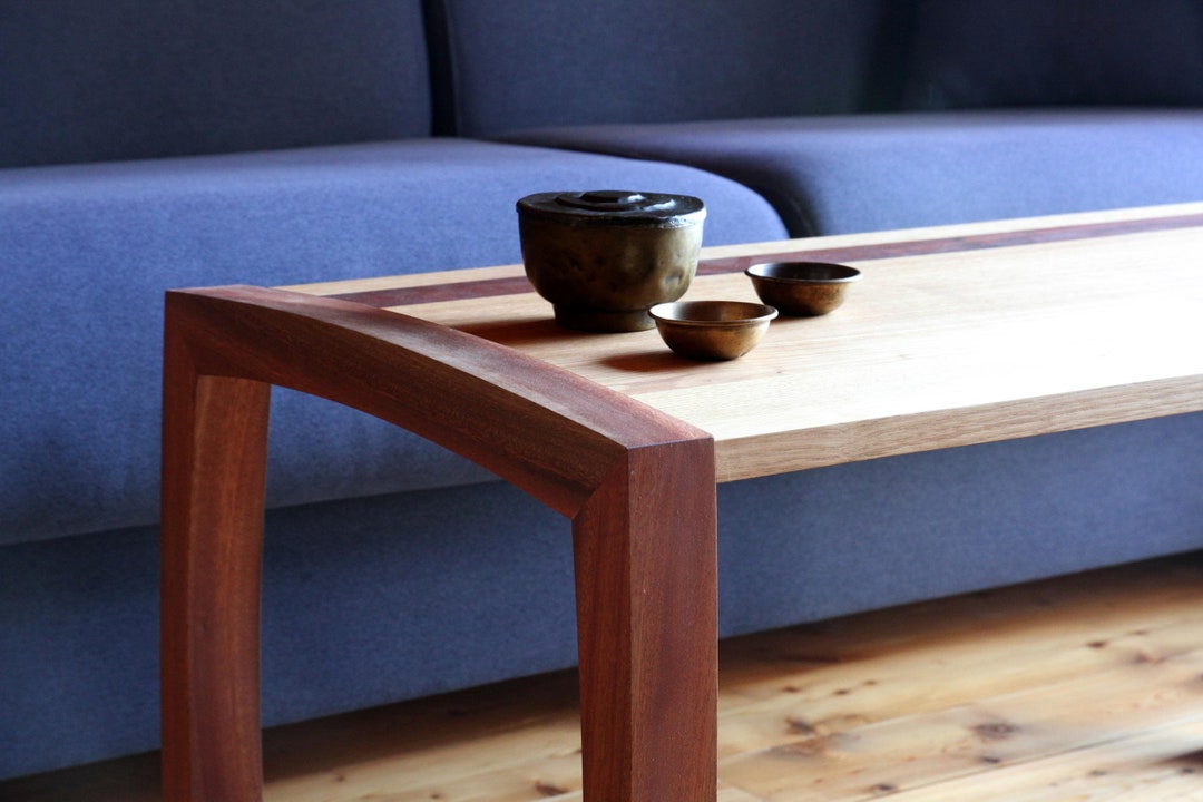 Solid Wood Coffee Table 100 X 50 Cm Etsy