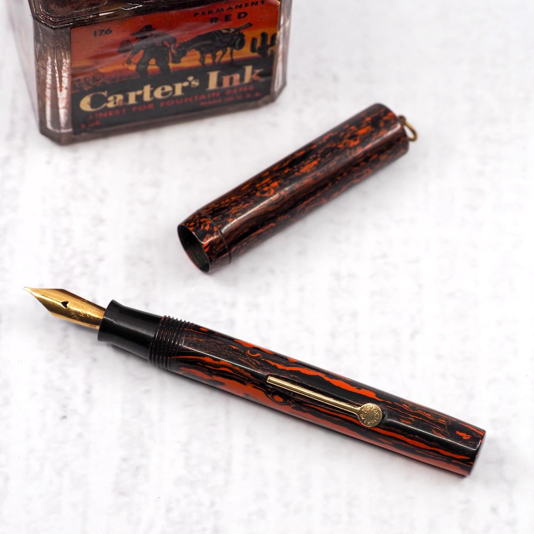 Vintage Ring-top Fountain Pen, Small Fountain Pen, 14k Nib, Restored - Etsy