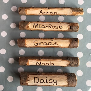 Wooden Name Sticks - class set of 30 - personalise for self registration or labelling