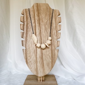 Collier géométrique moderne crème en silicone pour maman | Collier d&#39;allaitement | Collier d&#39;allaitement | Collier violon