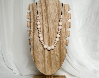 Ivory Modern Mama Silicone Necklace | Nursing Necklace | Breastfeeding Necklace | Fiddle Necklace