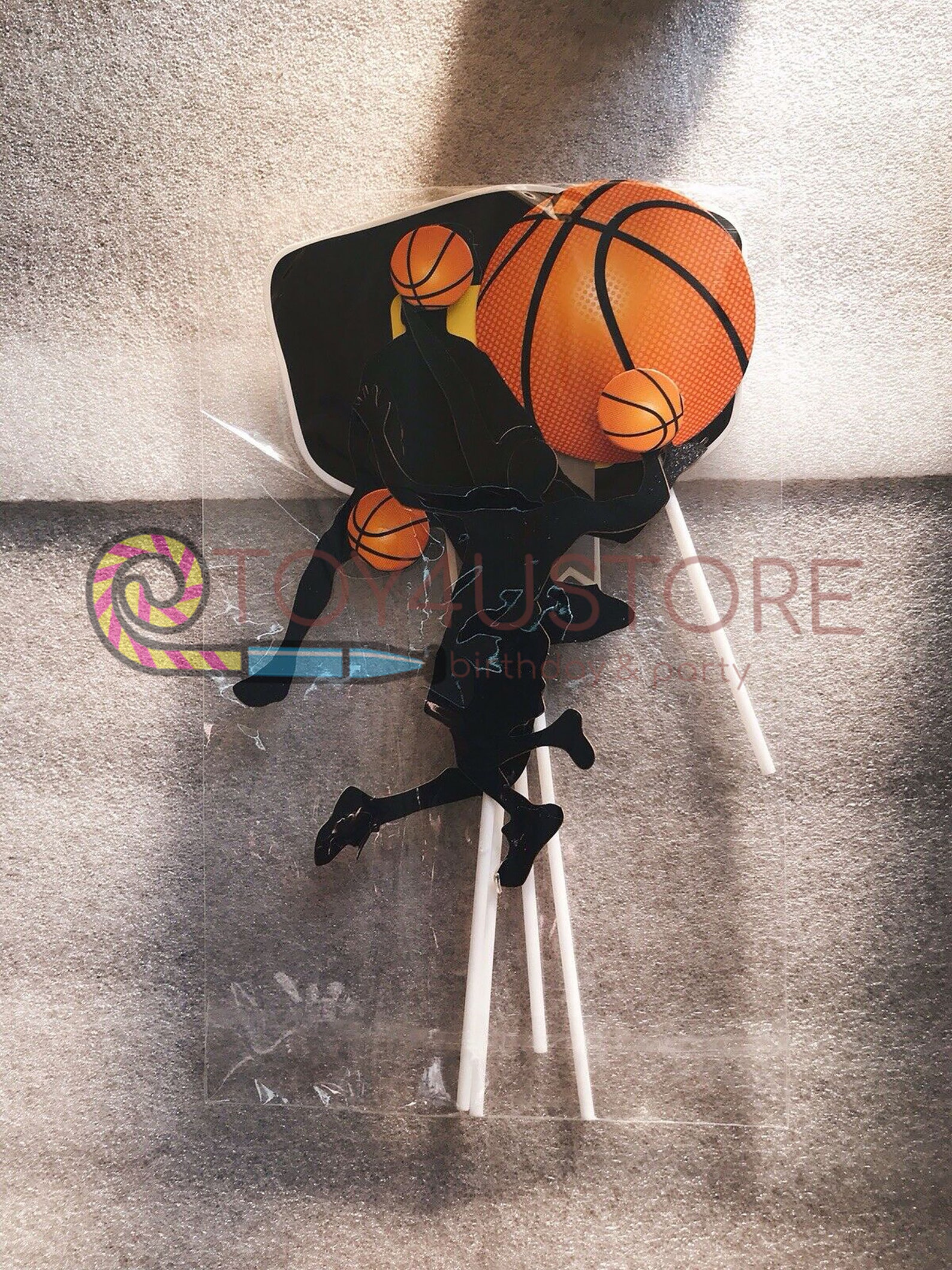 Basketball Court Cake Topper