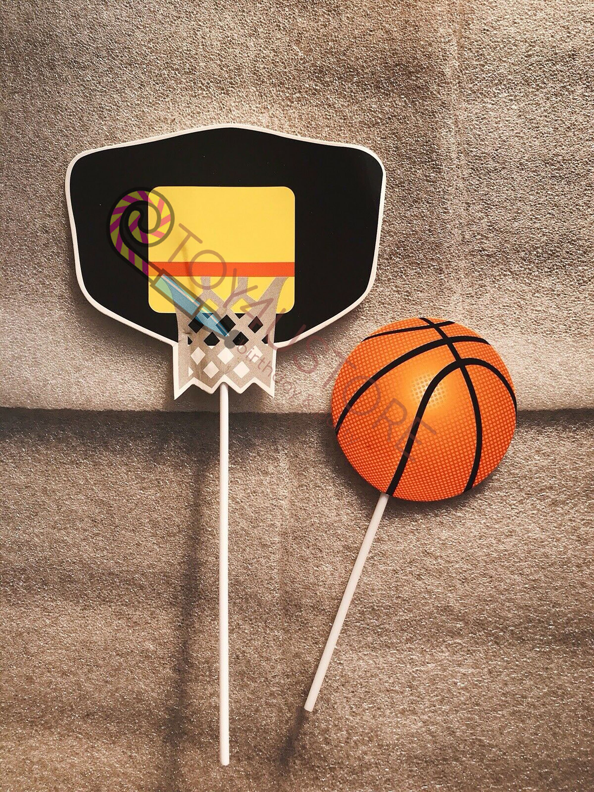 Basketball Cake Topper Birthday Cake Decoration Set Etsy