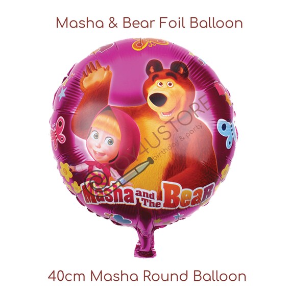 Ballons en aluminium Masha et l'ours, 5 pièces, fête d