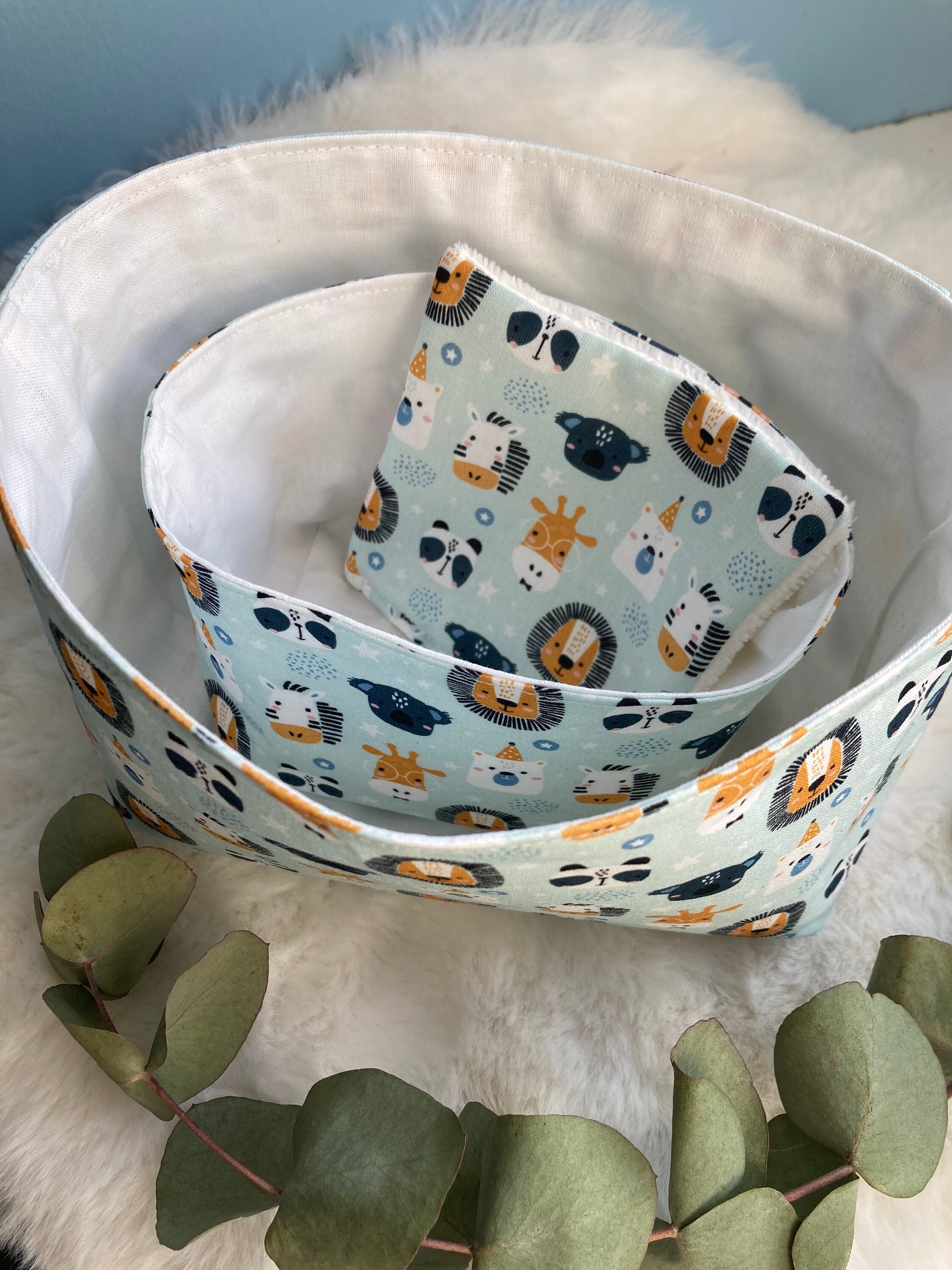 Paniers de Rangement en Tissu Pour Lingettes et Accessoires