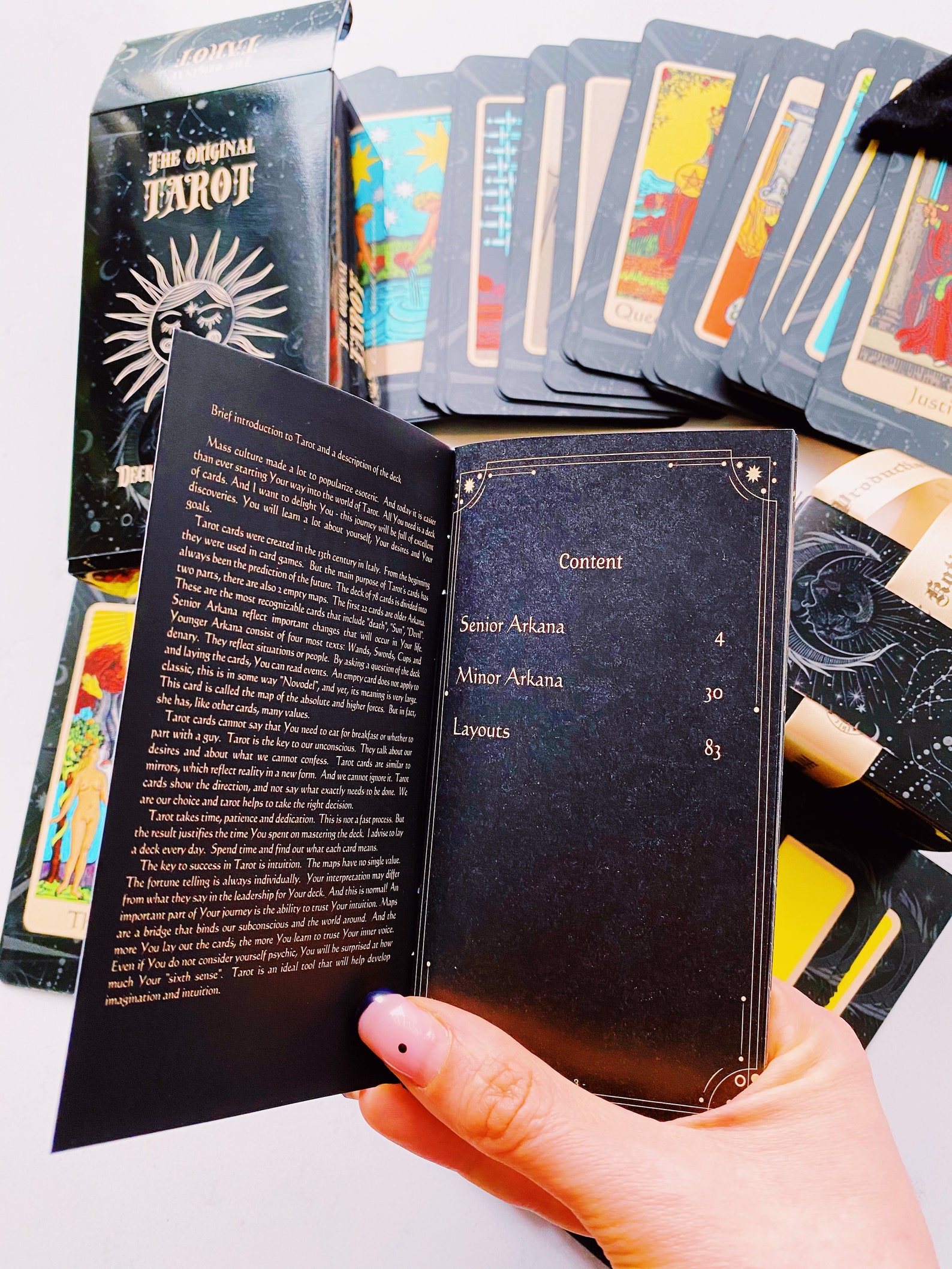 Tarot Deck Black Tarot Cards Deck Arthur Waite RiderWaite Etsy