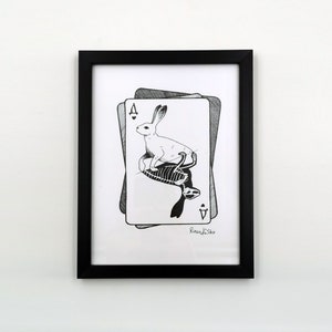 Poster Cartes As lapin - Cadre et impression A5
