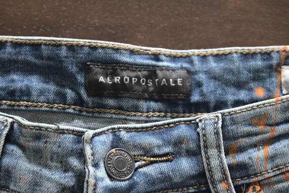Aeropostale Splatter pintado jeans para hombre skinny fit | Etsy México