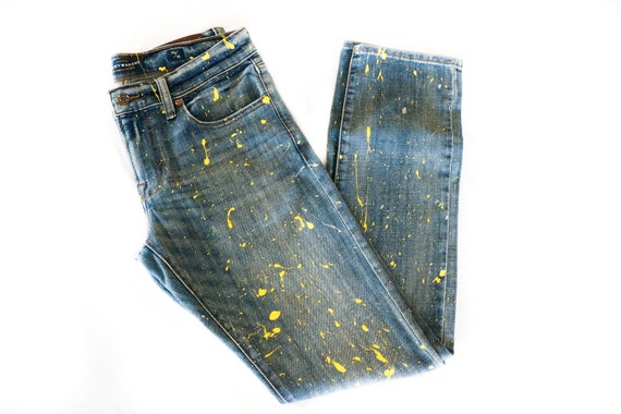 Lucky Brand Splatter Painted Mens Jeans 
