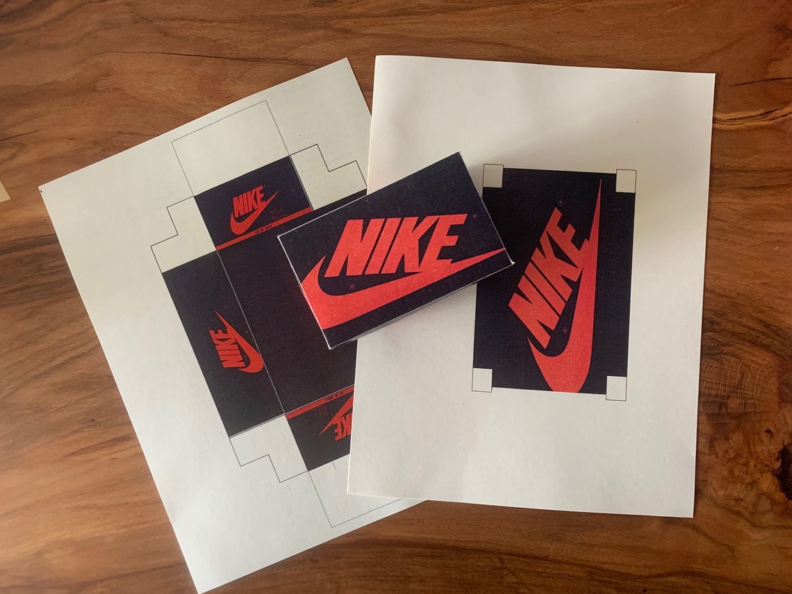 Mini Nike Shoe Box Template