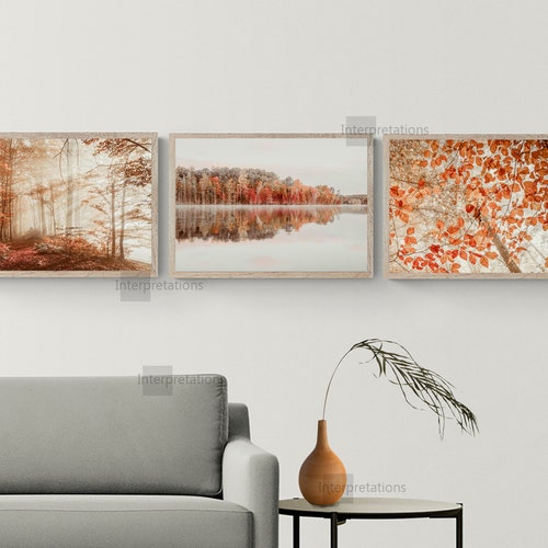 3 Piece Wall Art Landscapes Set of 3 Prints Fall Forest Set - Etsy