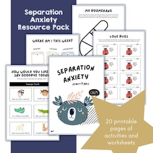 Separation Anxiety Resource Pack | Age 4-8 | Children&#39;s Anxiety Resources