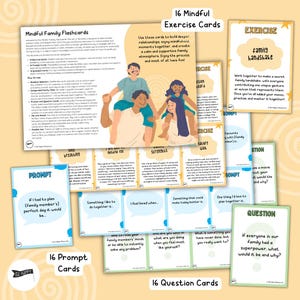 Mindful Family Flashcards | 48 kaarten om familiebanden en -banden te versterken | Digitale download
