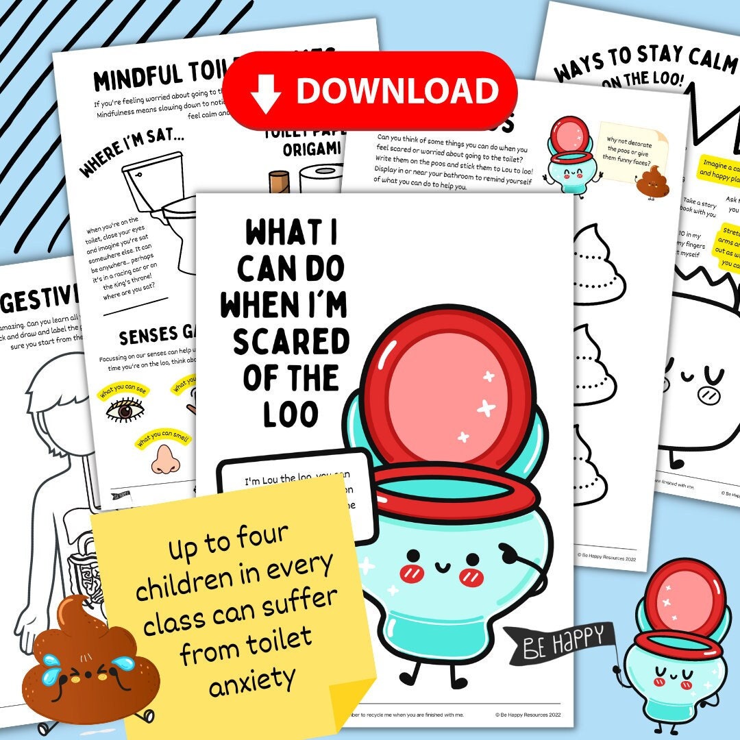 Toilet Anxiety Resource Pack Help Children With Toilet Etsy