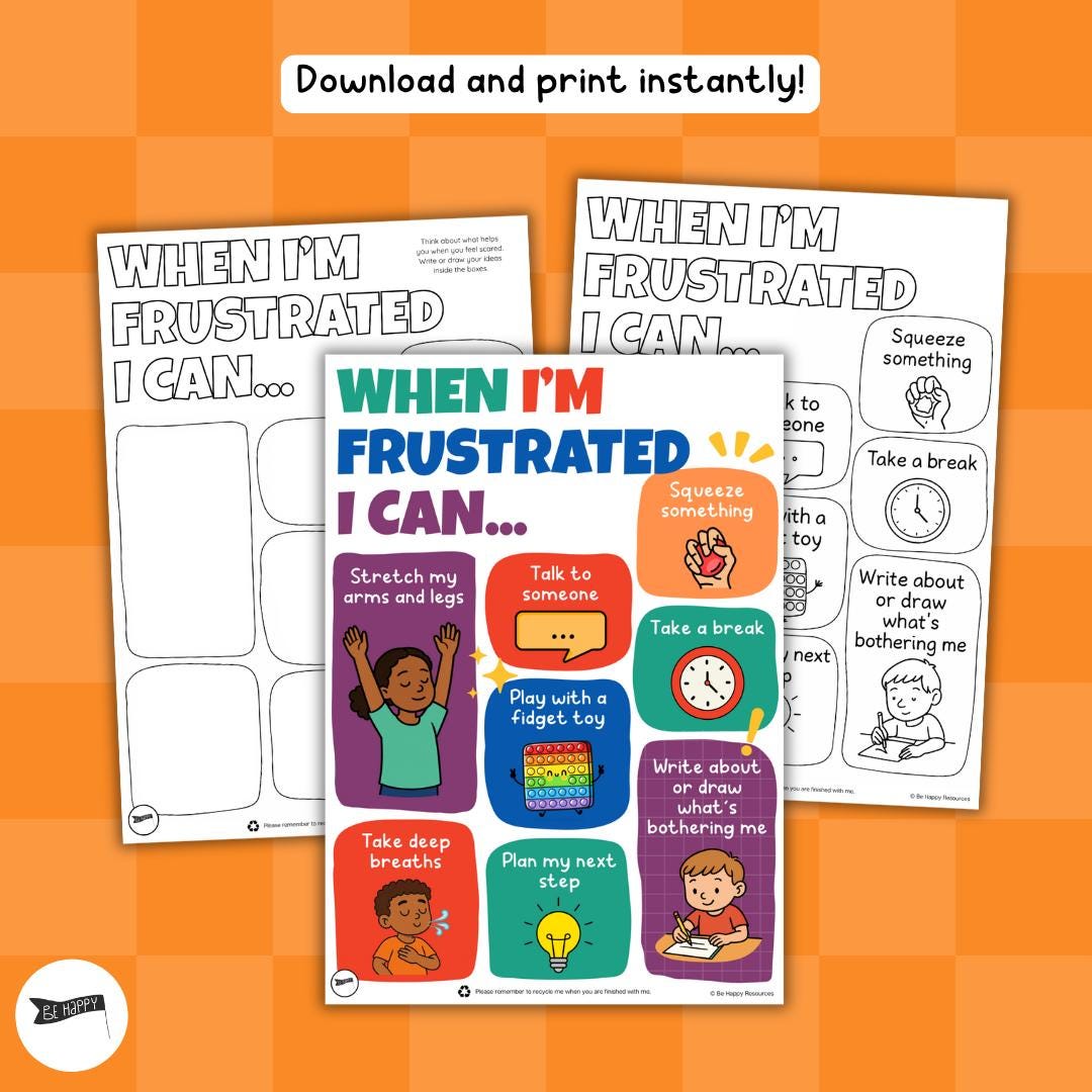 Emotional Self Regulation Pack for Kids | Posters, Colouring Sheets and ...