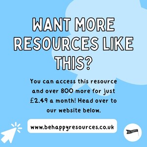 May include: A light blue graphic with the text "WANT MORE RESOURCES LIKE THIS?" in a white cloud-shaped speech bubble. The image also includes the text "You can access this resource and over 800 more..." and a website address.