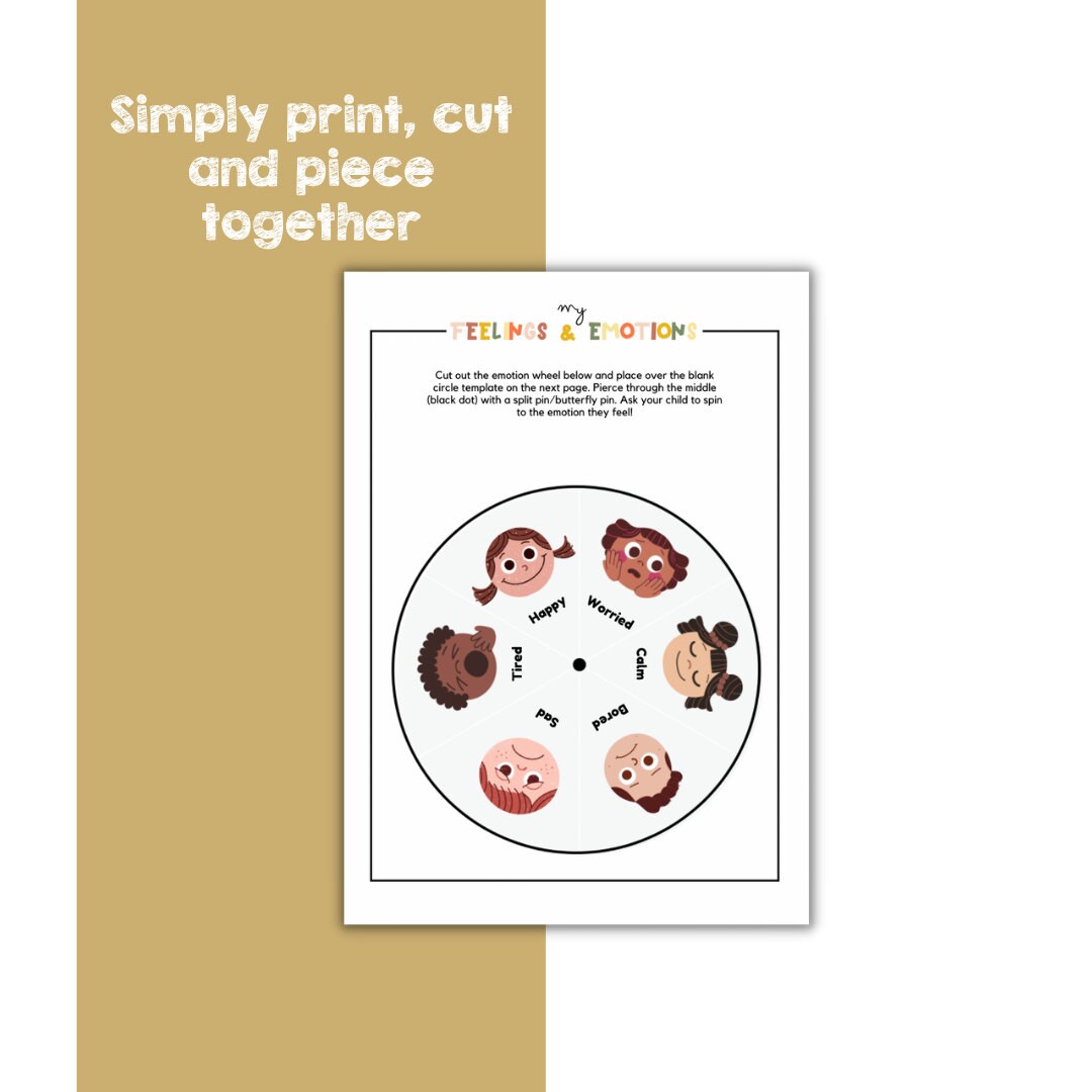 DIY Printable Emotion Wheel for Kids - Etsy