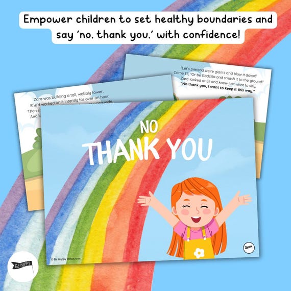 No, Thank You Storybook for Kids with Matching Resources! | DIGITAL FILE