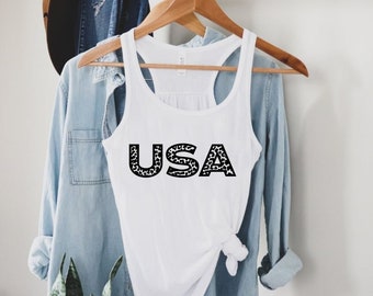 USA America Tank Top •  Woman's Tank • Republican Tank • 4th of July • First Amendment • Shirt for Veteran • Republican Shirt • Fourth Tee