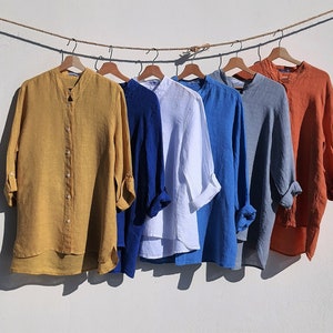 Women&#39;s Linen-Blend ShirtDress