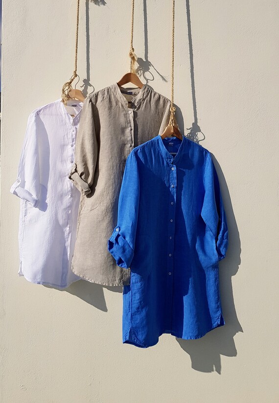 Women's Linen-blend Shirt Dress