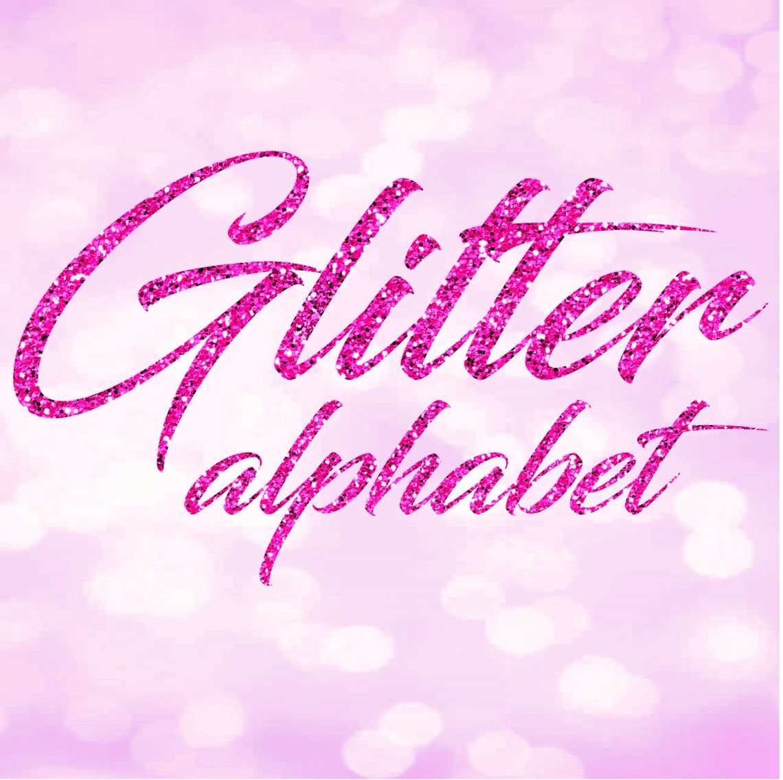 Glitter pink alphabet pink letters glitter letters glitter Etsy