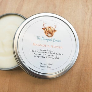 Magnolia Flower, Whipped Tallow Balm 2 fl oz - BEING DISCONTINUED