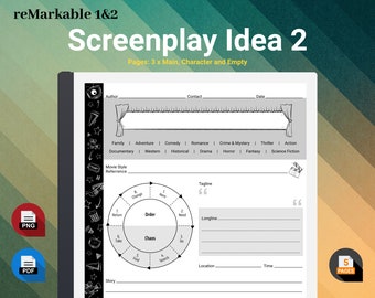 reMarkable Templates Screenplay, Idea, Screenwriting, Story Circle