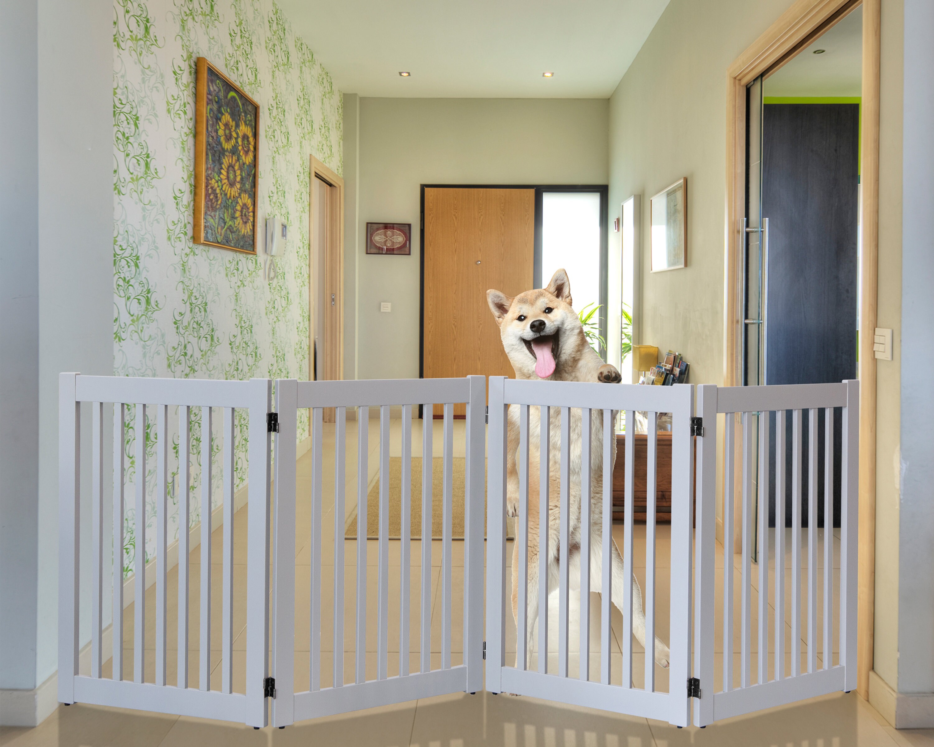 4 Panel Wooden Pet Gate Etsy