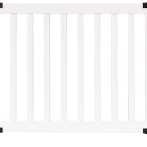 Adjustable White Wooden Pet Gate | Freestanding Dog Barrier, Expands 28&quot;–48&quot;, Handmade in Amish Country