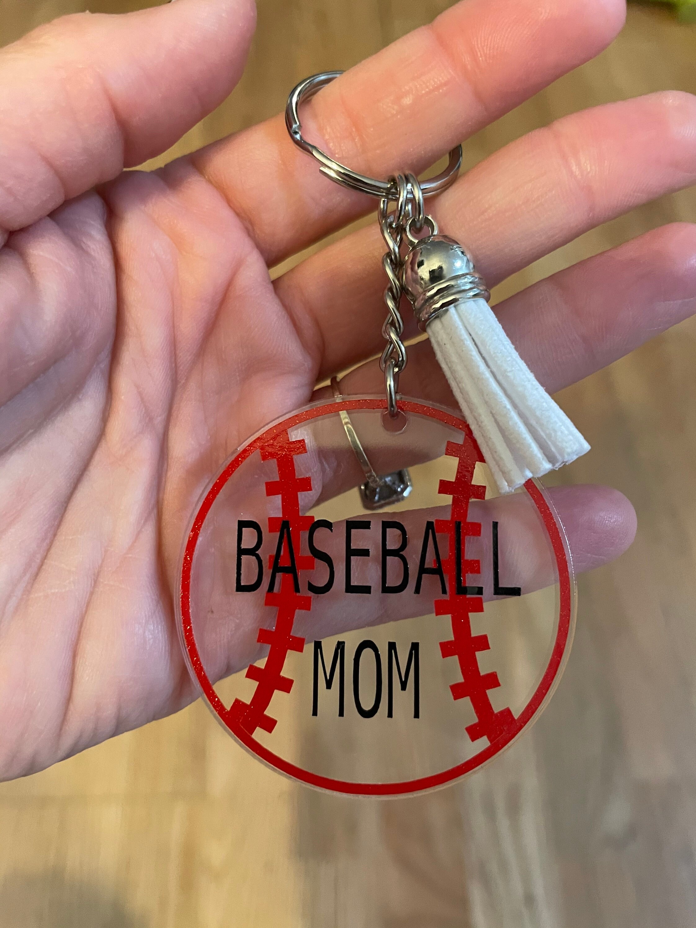 Baseball Mom Keychain Etsy