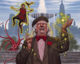 WIZARD of GREENWICH VILLAGE Art Print, signed and numbered by the Artist on Epson Art Velvet Paper