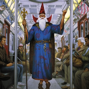 THE SUBWAY WIZARD Art Print, signed by the Artist on Epson Art Velvet Paper