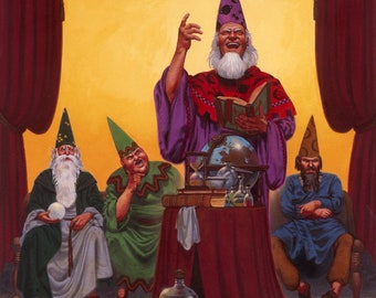 THE WIZARD CONVENTION Art Print, signed and numbered by the Artist on Epson Art Velvet Paper