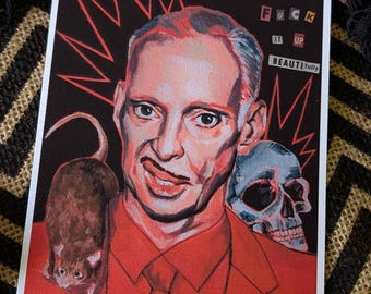 Impresión artística del retrato de John Waters como el Papa de la Basura