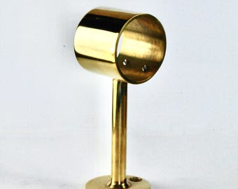 Solid Brass Bracket for 38mm Pole with Tall Projection - 1.5" Diameter Rods