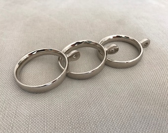Brass Curtain Rings | Nickel Curtain Rings for Modern Curtain Poles and Modern Curtain Rods