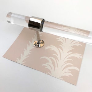 Clear Curtain Pole with Nickel Brackets - Modern Curtain Rail - Lucite - Acrylic - Custom Sizes