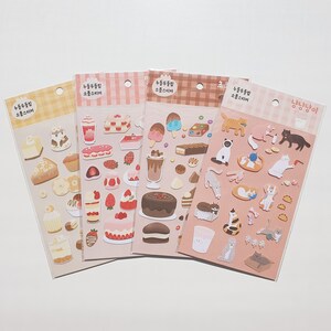Gourmet Dessert(Erdbeere, Banane, Schokolade), Kitty Sticker Serie | Niedlich für Laptop Dekoration Handy Tablet oder Notebook
